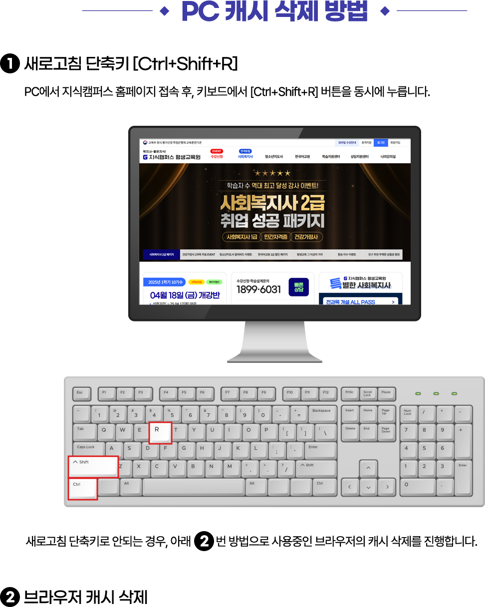 PC 캐시 삭제 방법